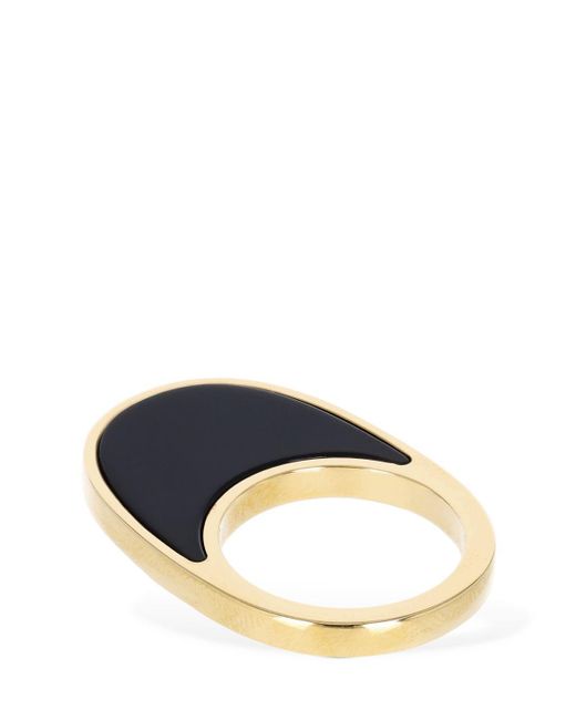 Coperni Black Swipe Lacquered Ring