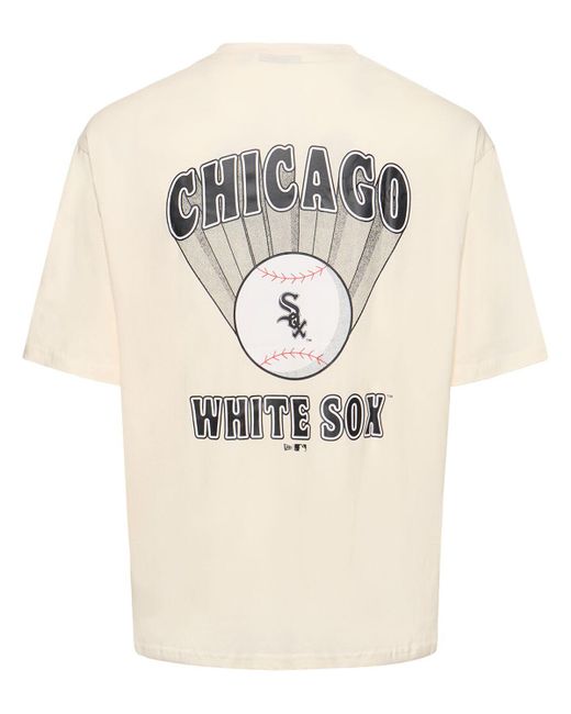 KTZ Natural Chicago White Sox Printed T-shirt for men