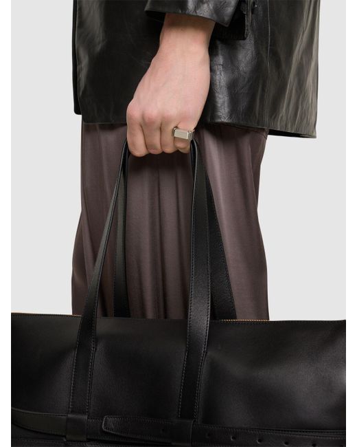 メンズ Rick Owens カットベベルリング White
