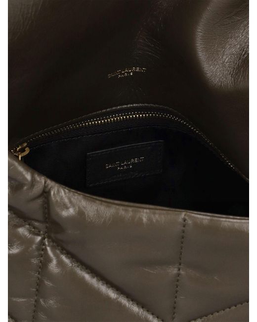 Saint Laurent Gray Small Puffer Leather Shoulder Bag