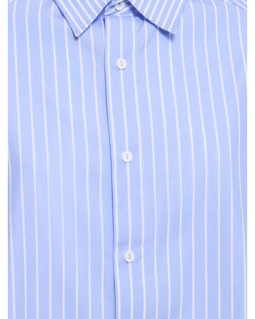 Matteau Blue Striped Organic Cotton Classic Shirt