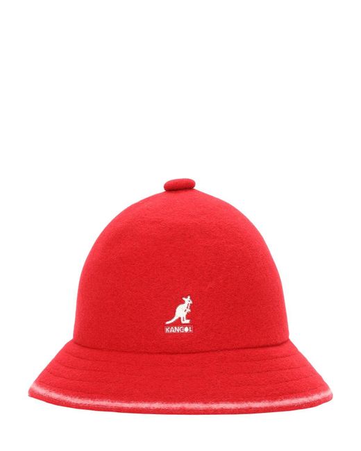 Kangol Wool Blend Bucket Hat in Red for 