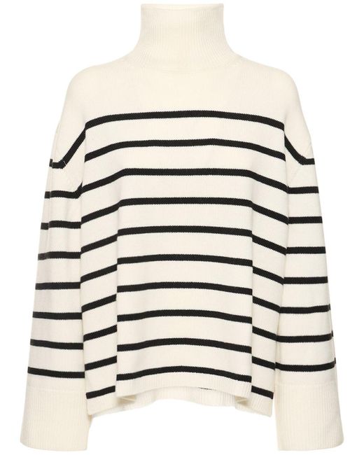 Anine Bing Multicolor Gestreifter Wolle-kaschmir-pullover "courtney"