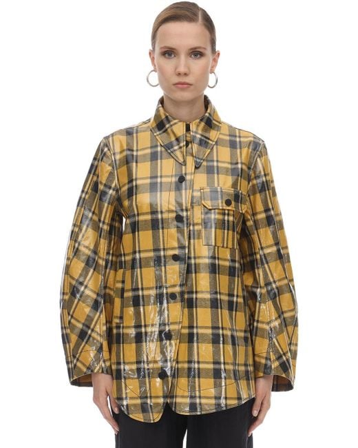 yellow and black checkered jacket