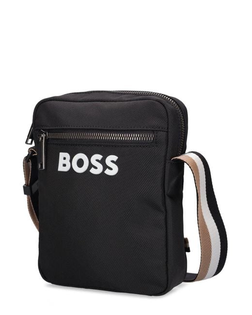 Boss Black Catch Logo Crossbody Bag for men