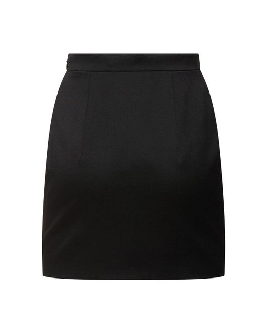 Minifalda de lana Alessandra Rich de color Black