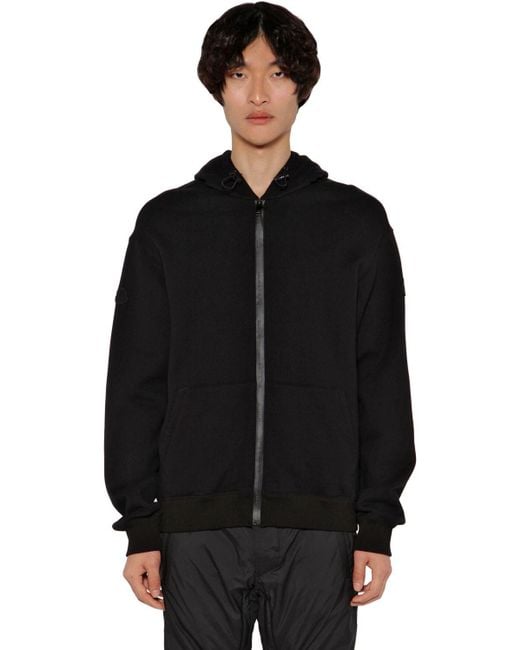 Moncler Genius Black Alyx Zip Up Cotton Sweatshirt Hoodie for men