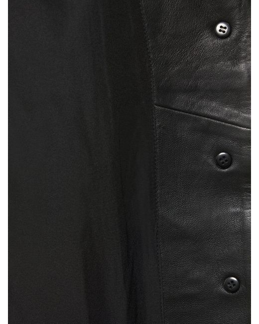 Reformation Black Veda Crosby Leather Trench Coat