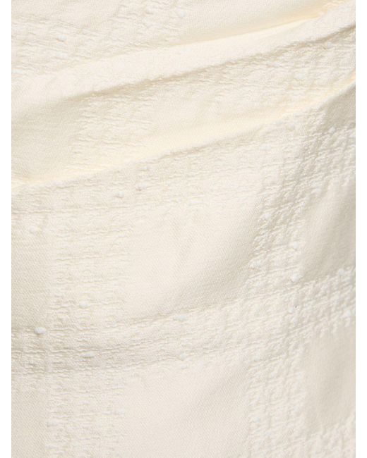 Robe midi en tweed à carreaux sans bretelles lowre Emilia Wickstead en coloris White