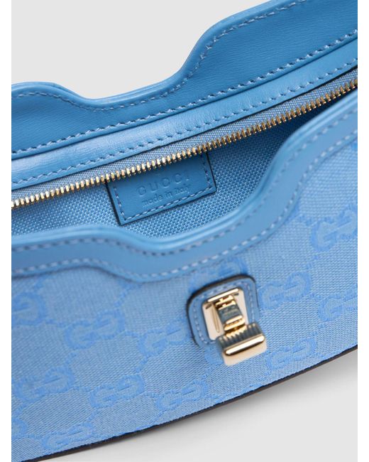 Gucci Blue Moon Side Canvas Shoulder Bag