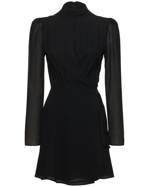 Reformation Ottessa Knitted Mini Dress in Black | Lyst