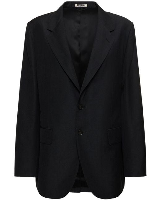 Auralee Black Tropical Wool & Mohair Jacket