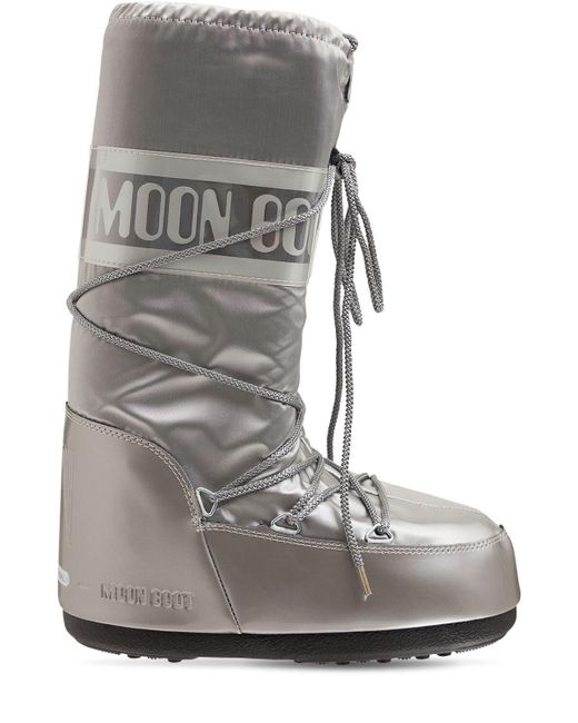 Femme Chaussures Bottes Bottes de pluie et bottes Wellington Après-ski Glance Synthétique Moon Boot en coloris Noir 