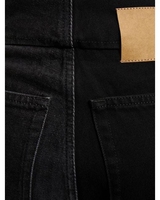 Jeans dritti in denim di MM6 by Maison Martin Margiela in Black