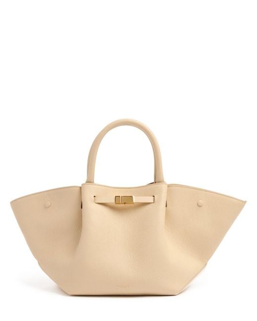 DeMellier London Natural Midi New York Grain Leather Tote Bag