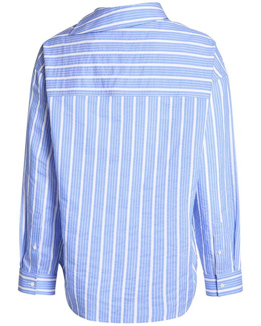 Jacquemus Blue La Chemise Cuadro Silk Blend Shirt for men