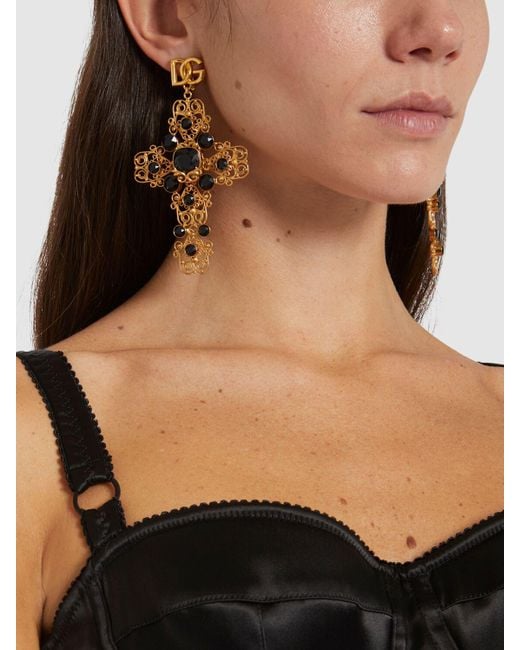 Dolce & Gabbana Dg Cross ペンダントイヤリング Metallic