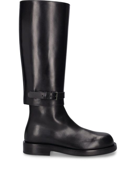 Ann Demeulemeester Ted レザーライディングブーツ 35mm Black