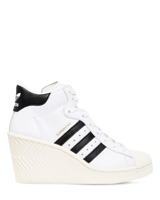 Adidas Originals White 90mm Superstar Ellure Sneakers