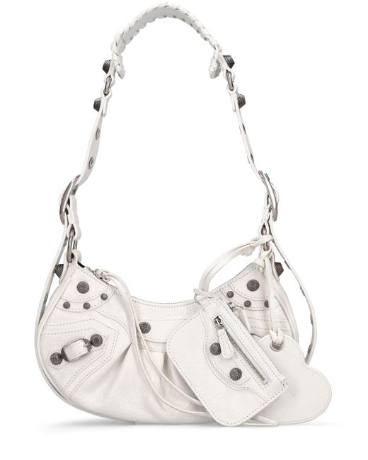 Balenciaga Natural Extrakleine Schultertasche Aus Leder "le Cagole"