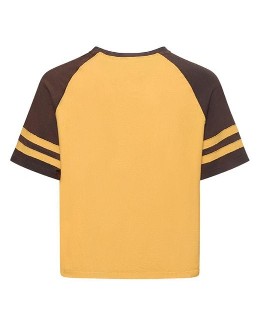 Rhude Yellow Action Raglan T-shirt for men