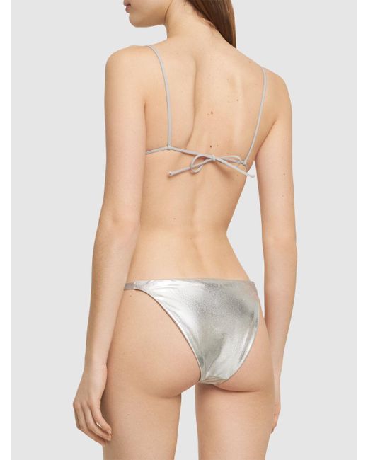 Braguitas de bikini ajustables WeWoreWhat de color Gray
