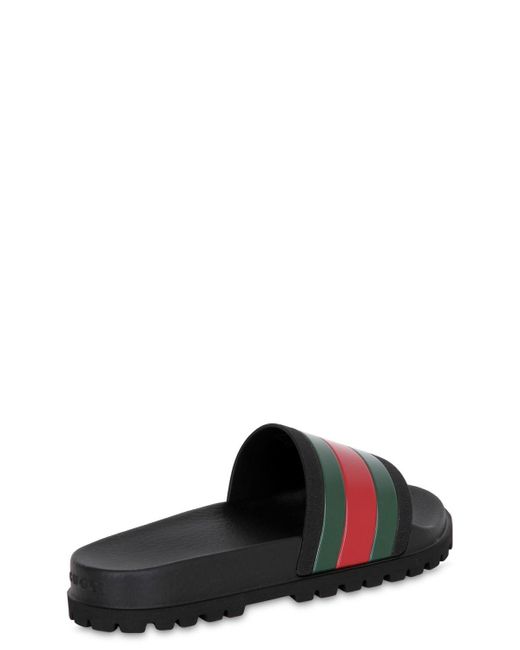 gucci black pursuit web slides