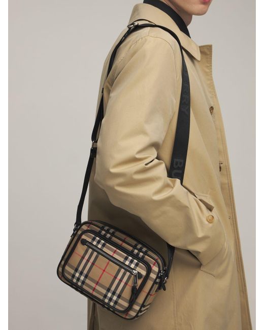 Burberry Paddy Check Canvas Crossbody Bag in Beige,Black,Red (Black) for  Men - Save 27% - Lyst