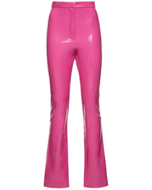 ROTATE BIRGER CHRISTENSEN June Patent Coated Pants in Pink | Lyst