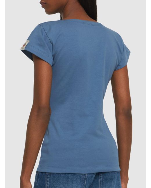 Camiseta de algodón jersey Bally de color Blue