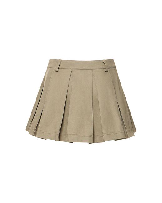CANNARI CONCEPT Natural Simi Pleated Cotton Mini Skirt