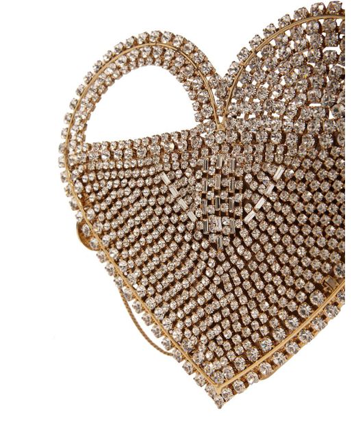 Rosantica Multicolor Regina Heart Crystal Top Handle Bag