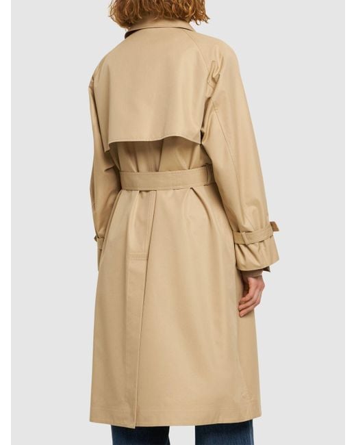Weekend by Maxmara Natural Canasta Cotton Blend Trench Coat