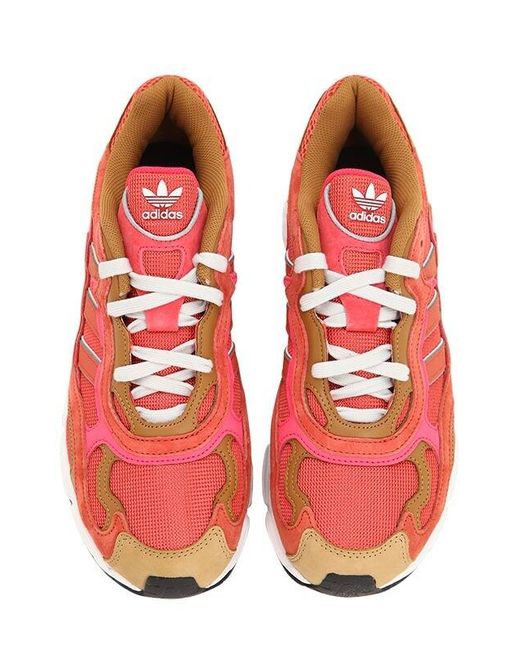 adidas Originals Suede Temper Run Trainers in Amber (Red) for Men - Lyst