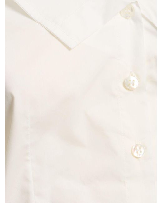 Altuzarra White Crop-top Aus Baumwollmischung "hailey"