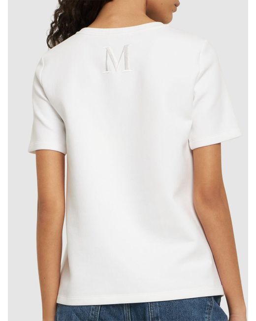 Max Mara White Fianco Jersey Scuba T-shirt