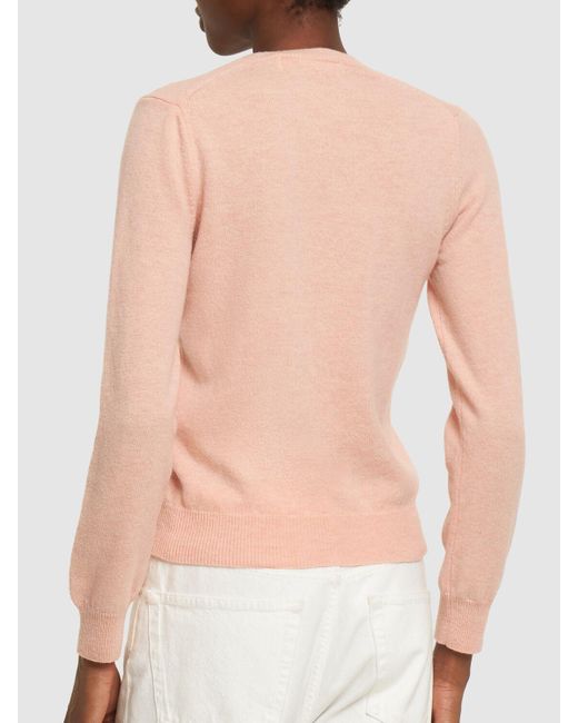 Suéter de punto de lana COMME DES GARÇONS PLAY de color Pink