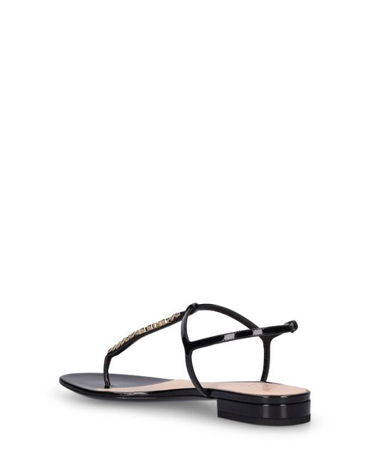 Gucci Brown 15mm Signoria Leather Thong Sandals