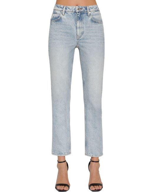 Alexander Wang Blue Skinny Cotton Denim Jeans W/ Back Zip