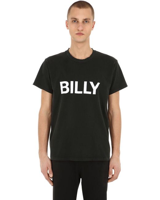 T-shirt "classic " In Jersey Di Cotone di Billy in Black da Uomo