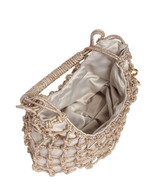 Rosantica Natural Nodi Crystal Top Handle Bag