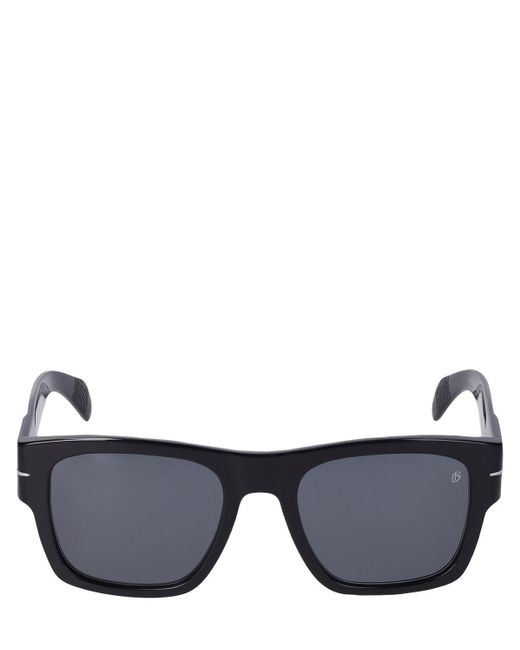 David Beckham Blue Db Bold Squared Acetate Sunglasses for men