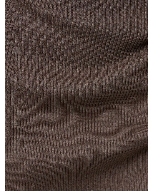 Vestito maxi in maglia di seta e viscosa di Peter Do in Brown