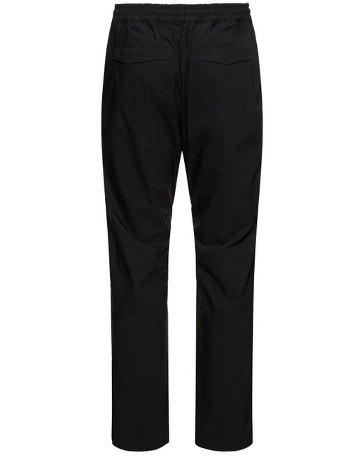 PT Torino Black Omega Tech Cotton Poplin Pants for men