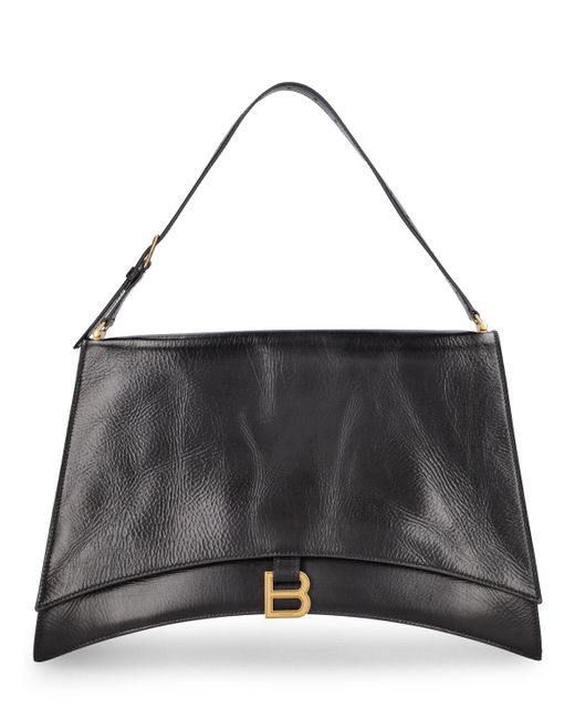 Balenciaga Black Large Crush Sling Leather Shoulder Bag
