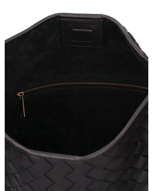 Bottega Veneta Black Sardine Hobo Leather Shoulder Bag for men