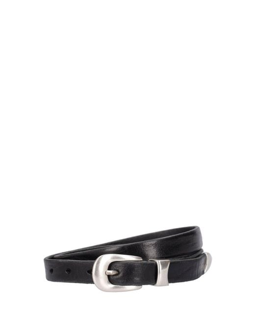 Our Legacy White 2Cm Leather Belt for men