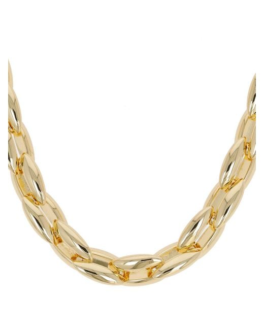 Anine Bing Metallic Oval Link Chain Necklace