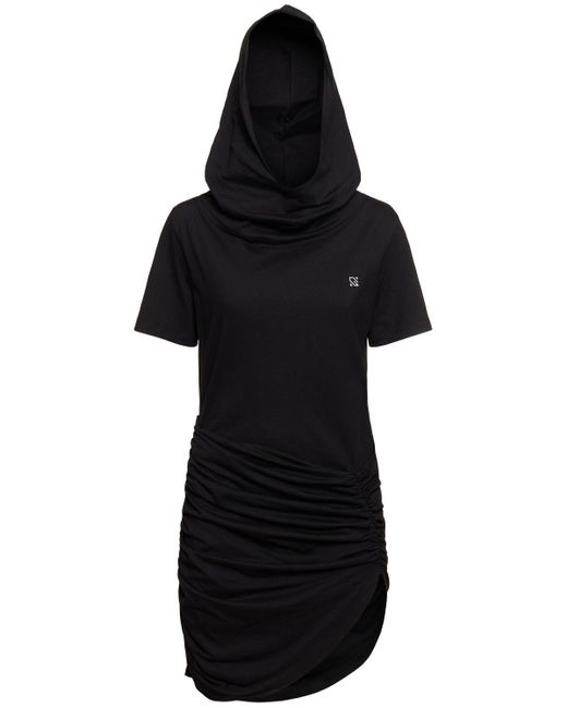 GIUSEPPE DI MORABITO Black Cotton Jersey Mini Dress