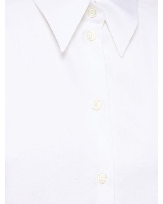 Camisa de algodón oxford Gucci de color White